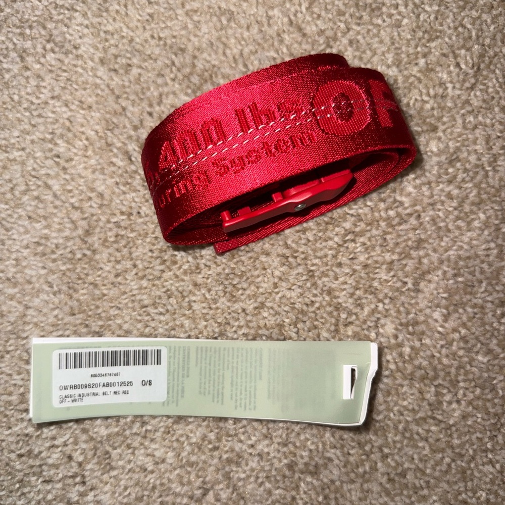 Red OFFWHITE belt